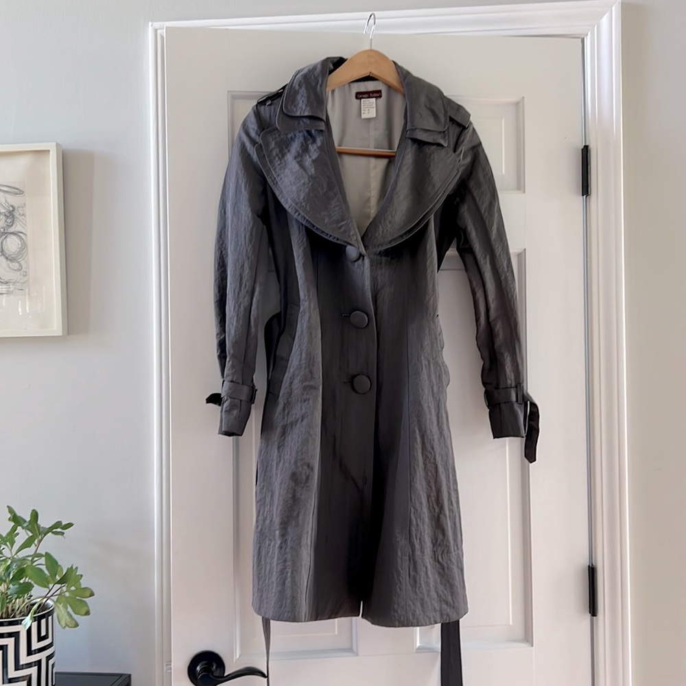 Gray Trench Rain Coat